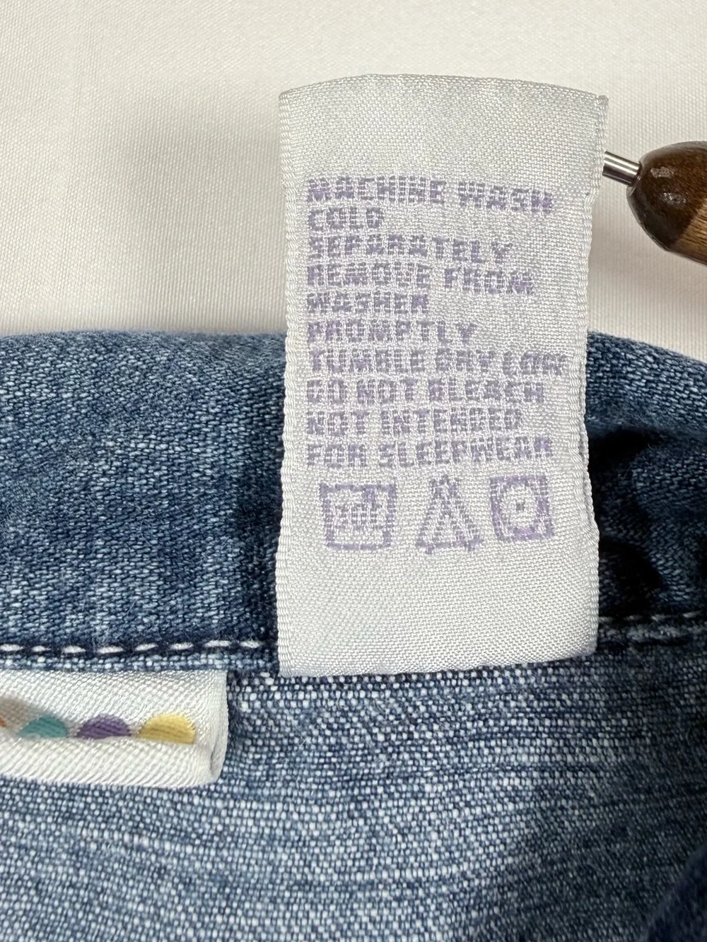 VINTAGE GYMBOREE Girls Forget Me Not Denim Trucker Jacket 3T Y2K Cottagecore 90s